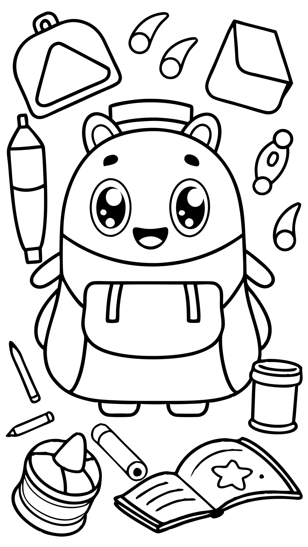 school supplies coloring pages